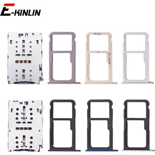 Sim Card Tray Socket Holder Slot Connector For HuaWei P9 P8 Lite 2017 2016 Micro SD Container Adapter Reader Flex