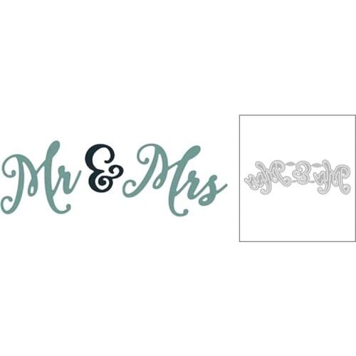 2020 New English Words Mr and Mrs Metal Cutting Dies For DIY Decoration Album Greeting Card Paper Scrapbooking Making No Stamps