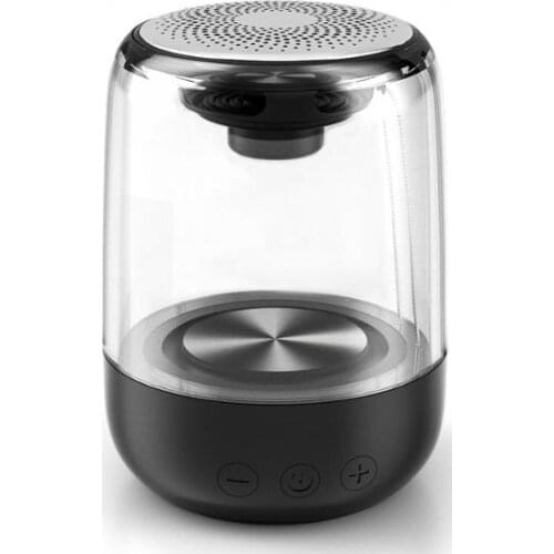 Mini Wireless Bluetooth Speaker with Clear Shell Colorful Light Support TWS Pairing Surrounding Sound WAV WMA Music Subwoofer