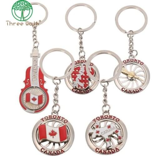 Fashion Canada Flag Key Chain Women Gift Promotional Gift Souvenir