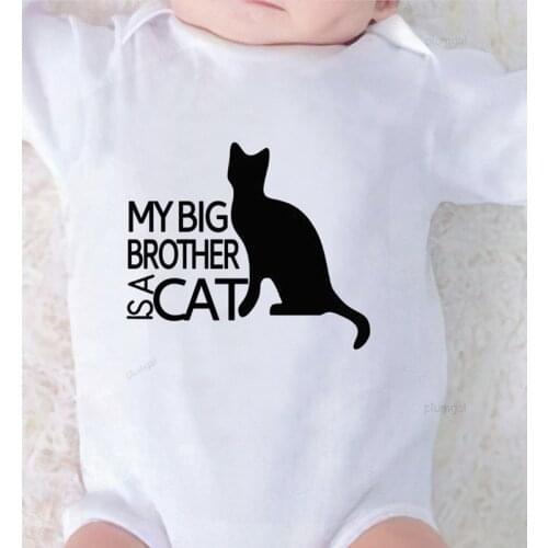 Cat Printing Big Brother Fall Clothes for Toddler Girls Newborn Baby Winter Bodysuits Toddler Girls Fall Costume Boy Clothing