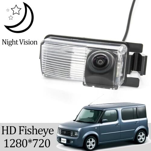 Owtosin HD 1280*720 Fisheye Rear View Camera For Nissan Cube Z11/Z12 2002-2017 Car Vehicle Reverse Parking Accessories