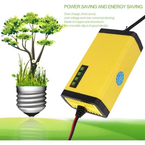 Mini Portable 12V 2A Car Battery Charger Adapter Power Supply Motorcycle Auto Smart Battery Charger LED Display