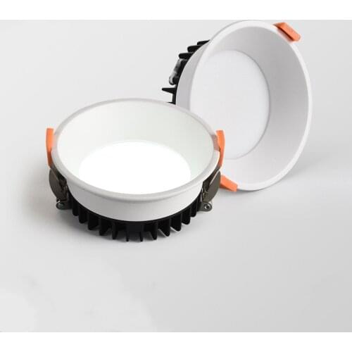 Frameless 3 Light Temperature Anti Glare Recessed Downlight 7W 10W 12W 15W 24W Round LED Ceiling Spot Light Pic Background