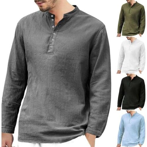 Casual t shirt for Men Solid Color Long Sleeve T-shirts Men Loose O Neck Basic T-shirt Men Tops tees pullover mens Clothing