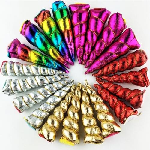 7.5x10cm10pcs/lot Mix Color Unicorn Horns headband,Girls Kids Felt Padded Unicorn headband Hair Accessories DIY Unicorn Party