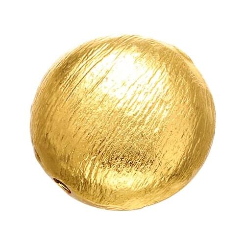 Gold oblate Bulgy Spacer bead for bracelet findings for DIY handmade jewelry accessories necklace