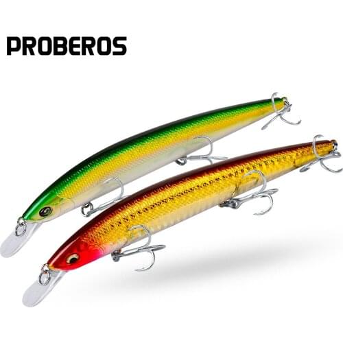 PROBEROS Minnow Fishing Lures 18.5g/15cm 9g/11.5cm Artificial Bass Bait 6#/8# Treble Hooks Painted Tackle