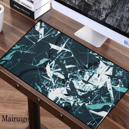 Glitch Art Pattern Laptop Gamer Rubber Mouse Pad Desk XXL Mousepad Cup Mat Office Home Large Locking Edge Gaming Accessories