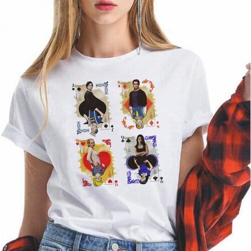 Riverdale Poker Series Printed Shirts Summer Tops For Women 2021 Graphic T-shirts Oversized Hipster Short Sleeve Harajuku Funny