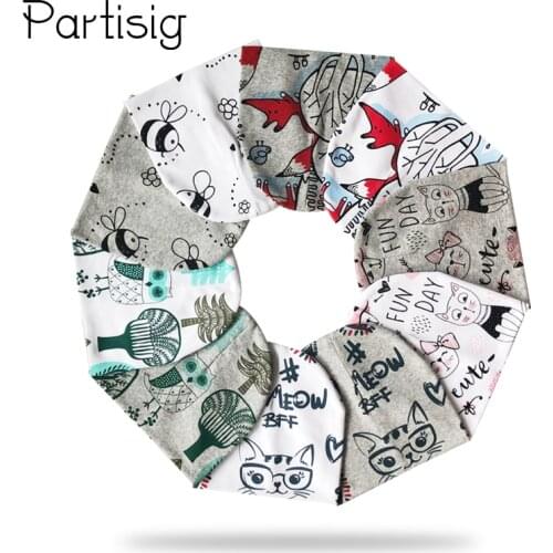 Cotton printing Baby Boy Beanie Hat Cartoon Animal And Forest Baby Girl Caps Bee Kitty Fox Bear Baby Hats Winter Childrens Hats