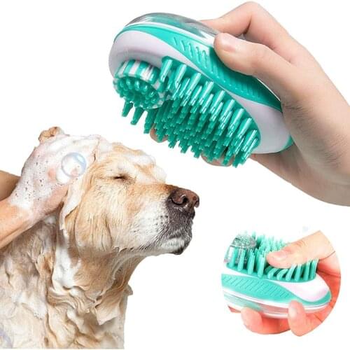 Cats Shower Hair Grooming Cmob Dog Cleaning Tool Pet Dog Bath Brush Comb Pet SPA Massage Brush Soft Silicone Dogs Pet Supplies