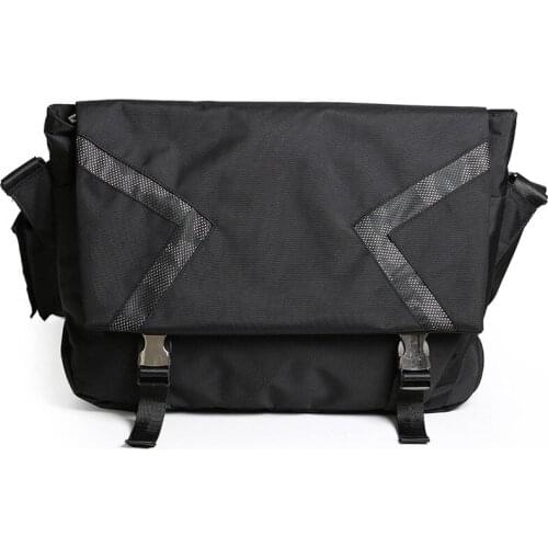 Boys Hiphop Cool Pattern Bike Messenger Bag Larger Capacity for Laptop Men Black Fashion Shoulder Bag for Boy Skateboard Riding