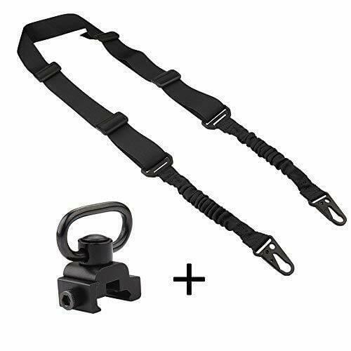 Tactical 2 Point Rifle Sling with QD Sling Swivel Adjustable for Hunting Shooting