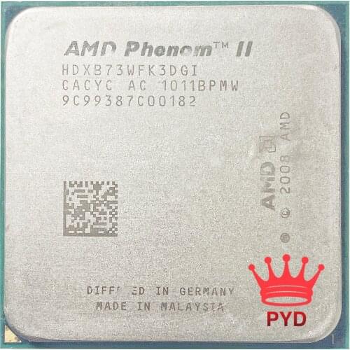 AMD Phenom II X3 B73 2.8 GHz Three-Core CPU Processor HDXB73WFK3DGI Socket AM3