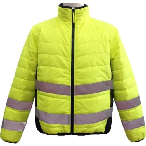 Hi Vis Workwear Adult High Visibility Mens Work Reflective Winter Jacket Mens Warm Jacket EN471ANSI Winter Jacket Free Shipping