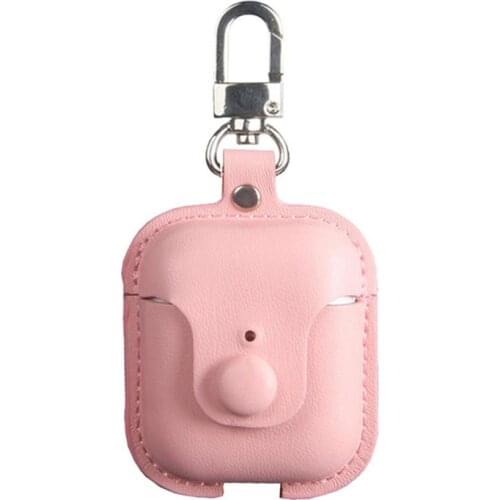 Protective Case Soft Leather Shockproof Protection Cover Shell with Key Chain for Realme Buds Air for Realme Buds Air Neo