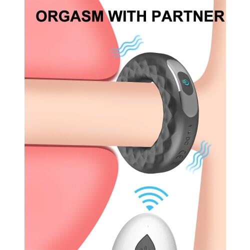 10 Modes Penis Ring Vibrators Cock Ring Sex Toys for Men USB Rechargable Penis Erection Dick Rings Cockring Vibrator For Couples