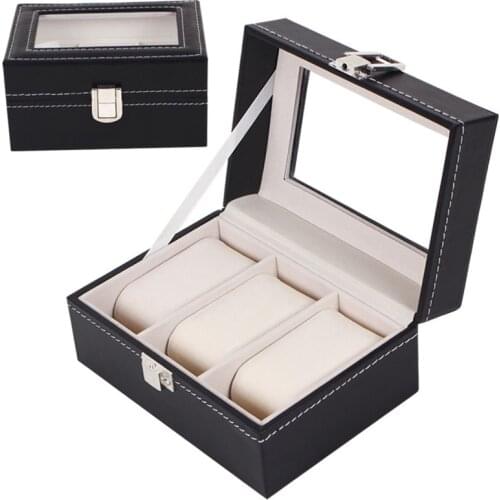 2/3/4 Watch Box PU Leather Watch Case Holder Organizer Storage Box for Quartz Watches Jewelry Boxes Display шкатулка для часов