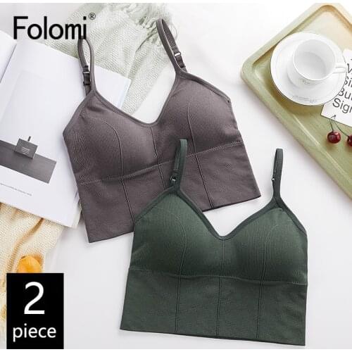 2pcs/Pack! Sexy Bralette Female Active Bras Wire Free Brassiere Backless Women Seamless Underwear With Pad Vest Top Bra S to 3XL
