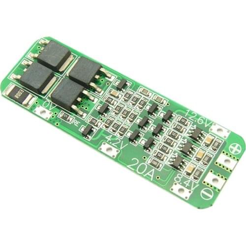 20A Li-ion Lithium Battery 18650 Charger PCB BMS Protection Board 12.6V Cell 59x20x3.4mm Module