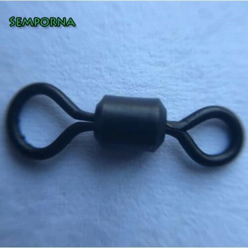 30pcs/lot Carp fishing terminal tackle big small eye Swivels Clips Rig rings Links Loops Quick change Helicopter Chod Run Rigs