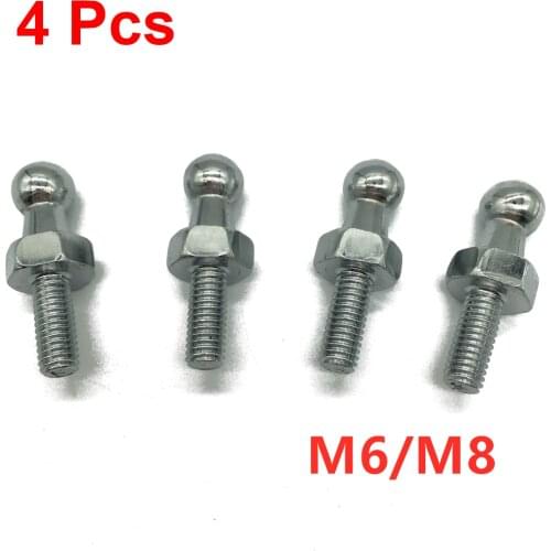 4Ps 10mm M8 Universal Boot Bonnet Gas Strut End Fitting Connector Ball Pin Joint Valve Spring Screw A08920