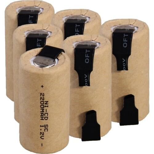 60 pcs SC 2200mah 1.2v battery NICD rechargeable batteries for makita bosch B&D Hitachi metabo dewalt for emergency light toy