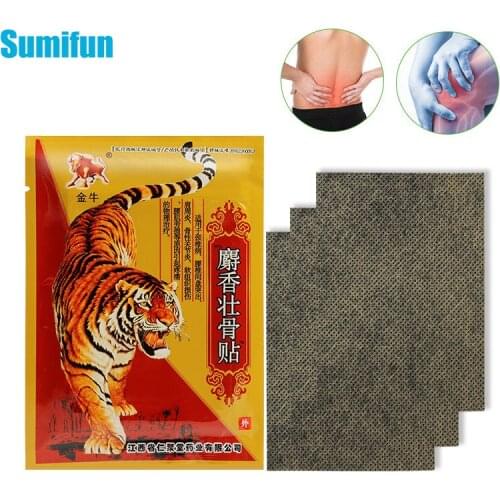 8Pcs Red Tiger Balm Patch Relieve Joint Lumbar Knee Analgesic Rheumatoid Arthritis Muscle Sprain Plaster Stiff Shoulder and Neck