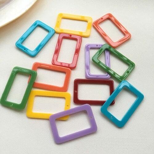 New Spring Colours Acrylic Connector For DIY Making Necklace Earrings Handbag Chain Jewelry Accessories Findings & Component