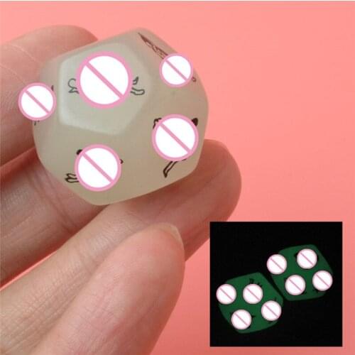 BDSM Sex Toys Glow Love Dice 12-Sides Acrylic Freaky Dice Erotic Cube with Poses for Adults Women Couples Sex Games