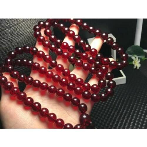 Baltic Amber stone butterscotch Red 108 Beads Bracelet Rounds 10mm