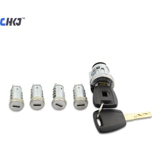 CHKJ SIP22 Blade Ignition Lock Set Key For Fiat Car Milling Lock Original Car Modified Car Door Cylinder Car Key Trunk Lock