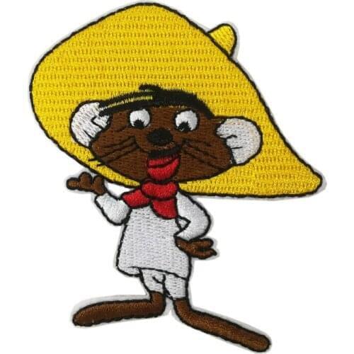 3.3" SPEEDY GONZALES Emblem Embroidered Animate TV MOVIE Series Iron On Patch rock retro applique dropship