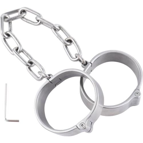 Stainless Steel Bondage Cuffs Ankle Cuffs Bondage Restraints slave Bdsm Metal Fetish Wear Harness Erotic Game Sex Toy For Couple