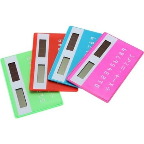 Moonbiffy Hot 1pc stationery card portable calculator mini handheld ultra-thin Card calculator Solar