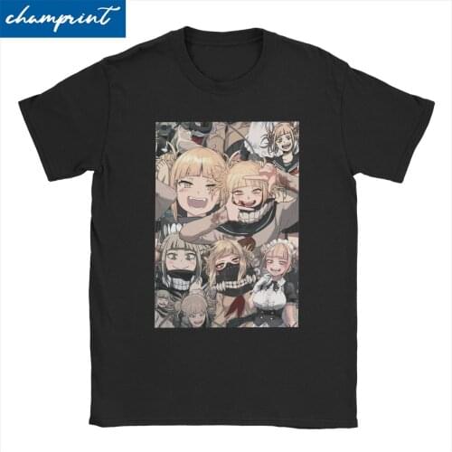 Himiko Toga Tribute Pattern T-Shirts Men Women Cotton T Shirts Boku No My Hero Academia Manga Tees Plus Size Clothing
