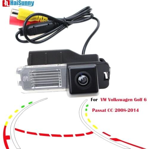 HaiSunny Intelligent Dynamic Trajectory Tracks Reversing Backup Rear View Camera For VW Volkswagen Golf 6 Passat CC 2008-2014
