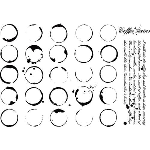 Coffee Stains Clear Stamp Basic Element Background Stamps Transparent Silicone Scrapbooking Stamps