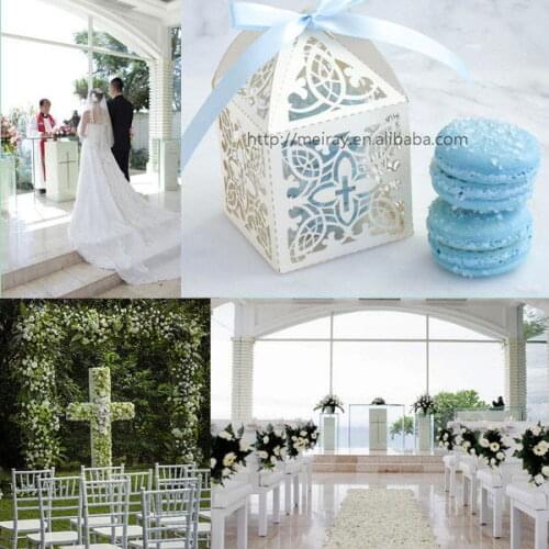 Laser cut favor box for first communion