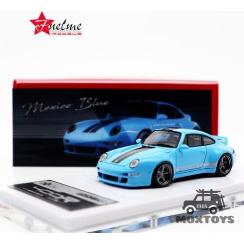 FuelMe 1:64 Gunther Werks 993 GW993 400R Mexico Blue Resin Model Car