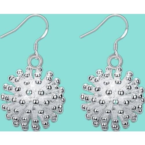 925 Sterling Silver Fashion Jewelry Cute Dandelion Stud Earrings For Girls Women Engagement Party Gifts