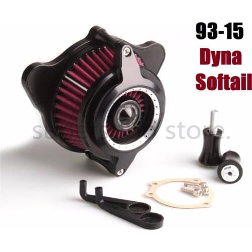 Motorcycle Black POWER BLUNT Air filter Cleaner intake filter for harley Softail 93-15 ,01-07 DYNA TOURING Contrast Cut