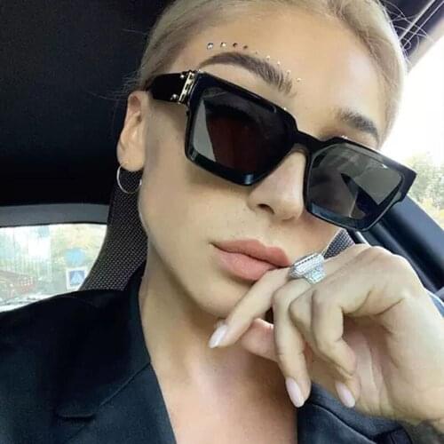New Black Square Sunglasses Men Women Fashion Brand Shades UV400 Vintage Sun Glasses 9 Colors