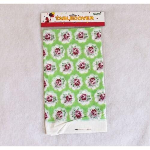 Disposable Plastic Table Cloth Flower Table Cover Tablecloth Waterproof For Kids Birthday Party Decoration 180*108cm