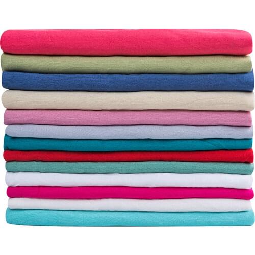 150cmx50cm Pure Color Tencel Bamboo Joints Cotton Linen Fabric Sunscreen Clothing Waxy Skirt Suit Clothing Sewing Fabric