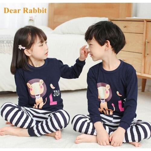 Kids Sleepwear baby girl clothes spring winter cotton Clothing sets Children Homewear Pajamas for Boy Pyjamas Nightwear 2-13 Y