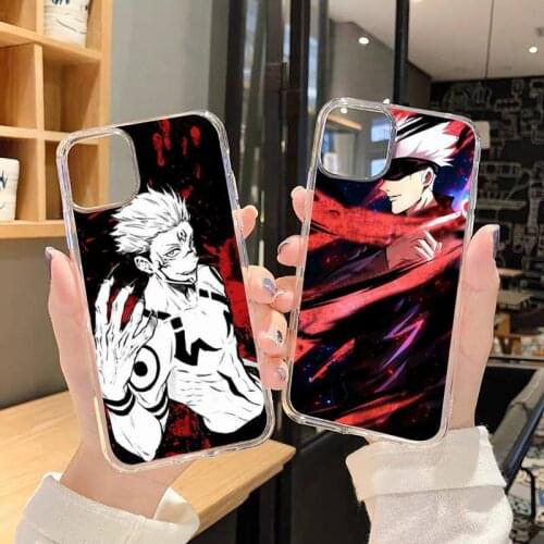 Jujutsu Kaisen Anime Gojo Satoru Phone Case Transparent soft For iphone 5 5s 5c se 6 6s 7 8 11 12 plus mini x xs xr pro max
