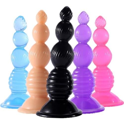 Unisex Orgasm Adult Toys 3 Sizes Anal Sex Toy Sex ToysAnal Expansion Comfortable Erotic Toys for Couples Fake Penis Sexitoys D32