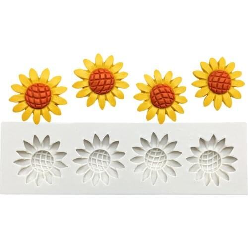 Sunflower Silicone Cake Baking Mold Sugarcraft Chocolate Cupcake Resin Tools Fondant Decorating Tools